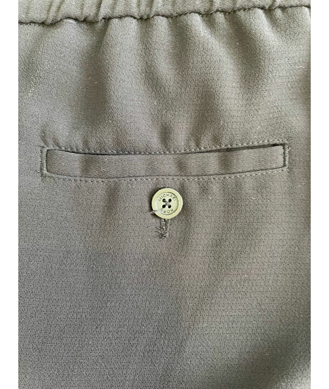 MICHAEL KORS Темно-синие полиэстеровые брюки узкие, фото 8