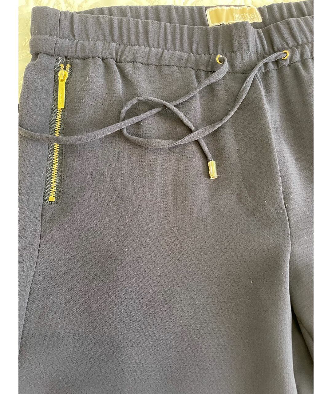 MICHAEL KORS Темно-синие полиэстеровые брюки узкие, фото 2