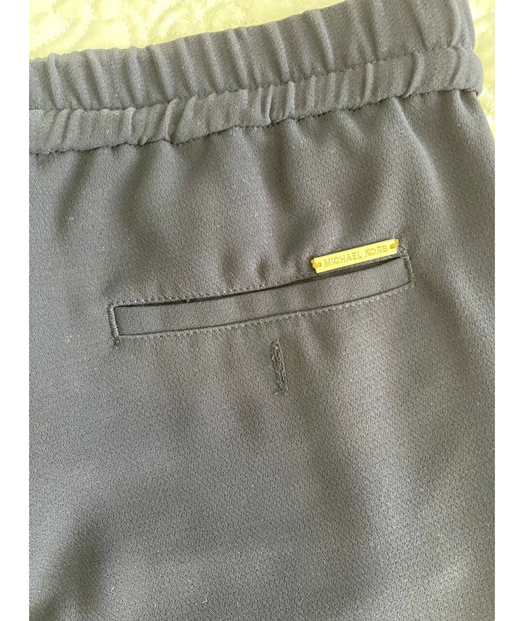 MICHAEL KORS Темно-синие полиэстеровые брюки узкие, фото 6