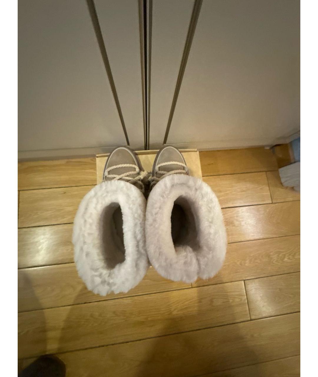 INUIKII Бежевые кожаные полусапоги, фото 3