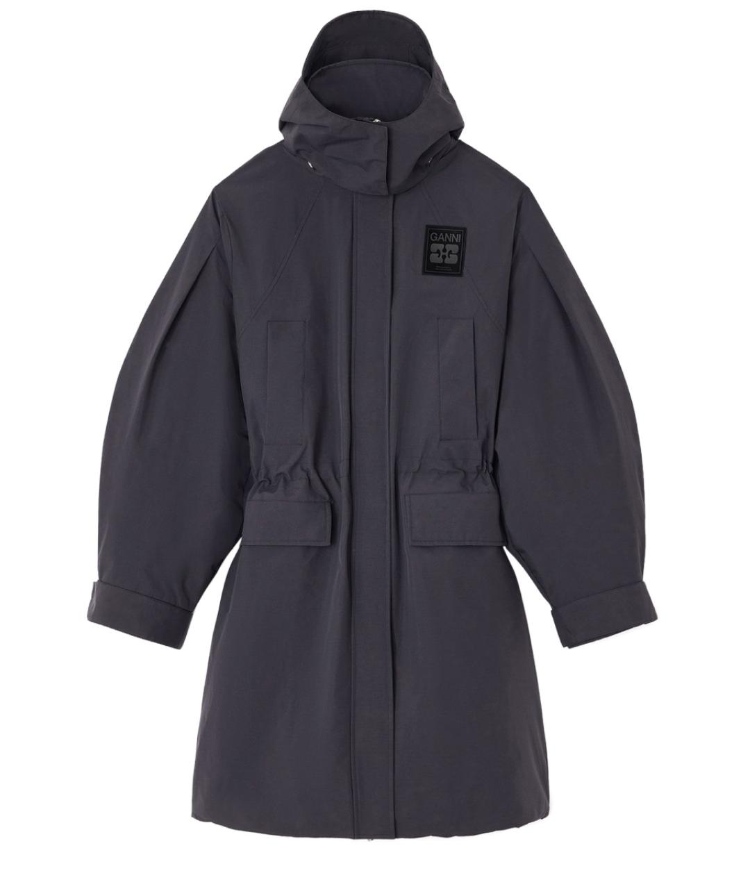 GANNI Черная полиамидовая парка, фото 1