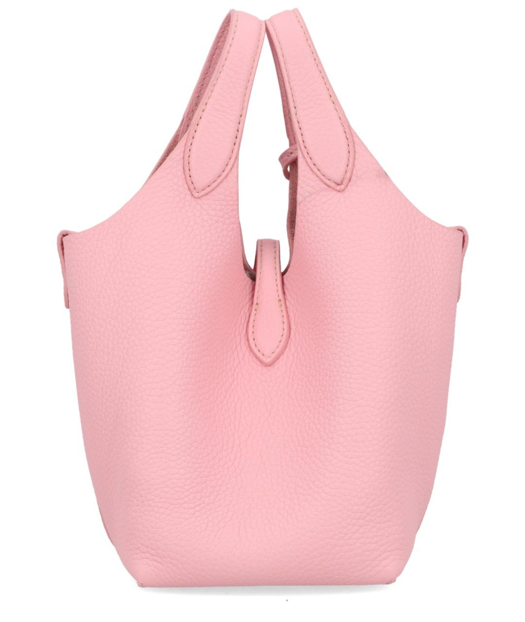 POLO RALPH LAUREN Розовая кожаная сумка тоут, фото 3