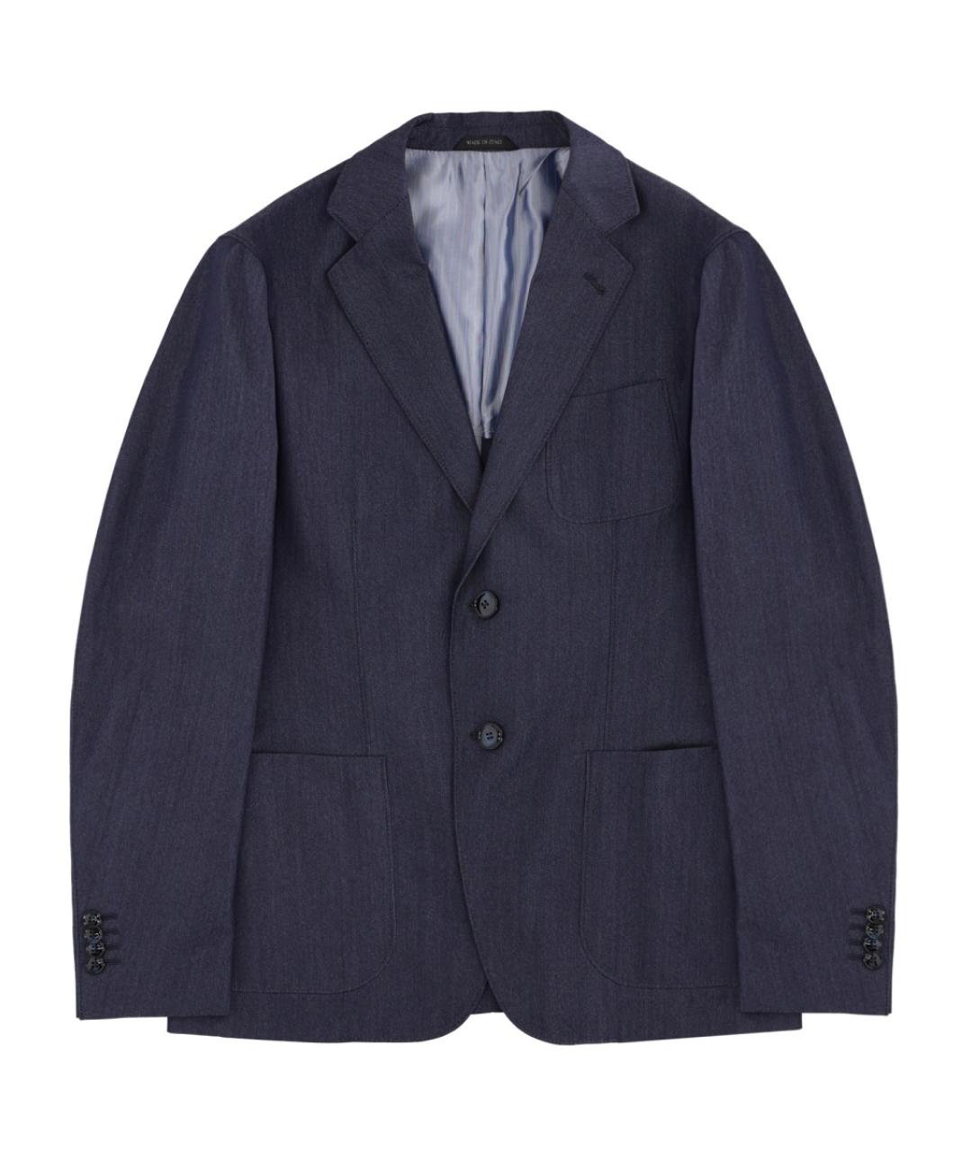 GIORGIO ARMANI Синий шерстяной пиджак, фото 1