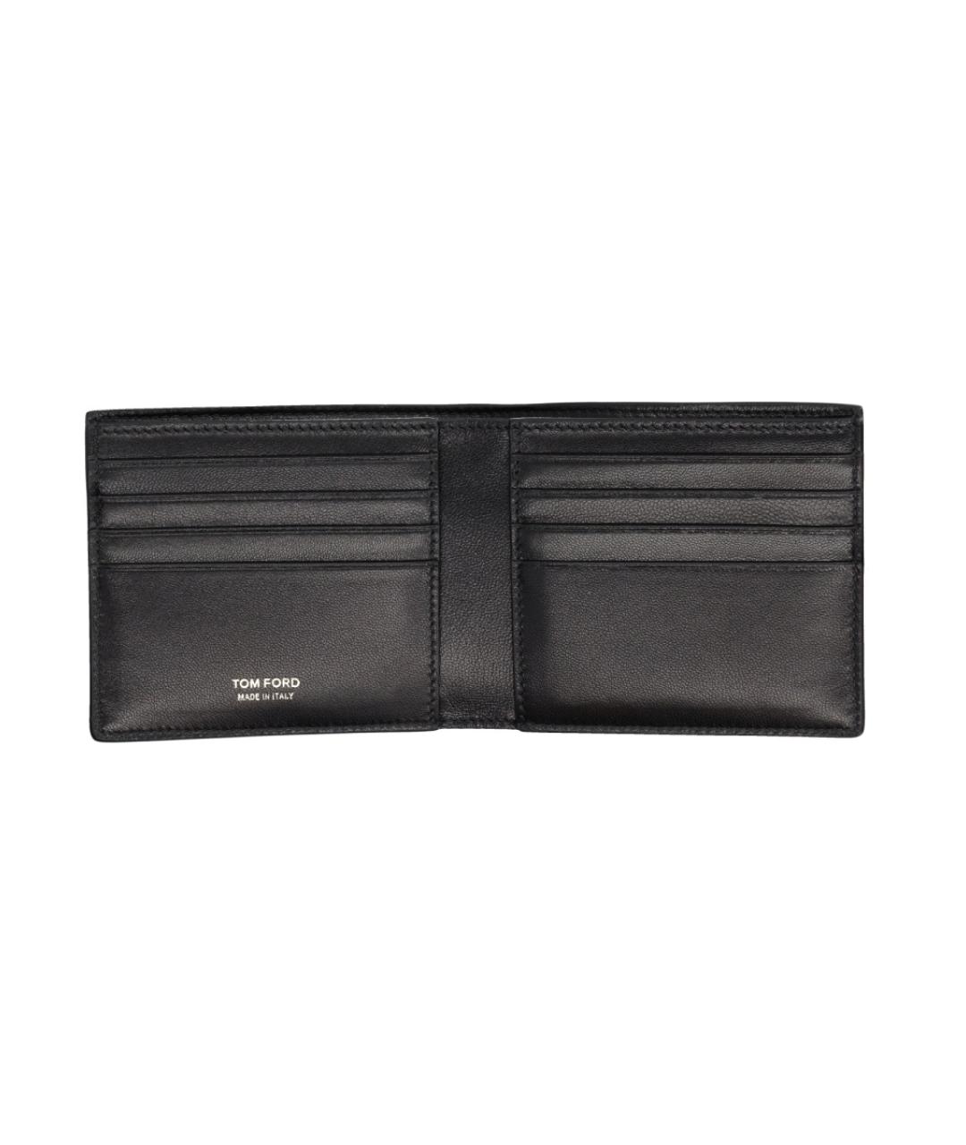 TOM FORD Черный кожаный кошелек, фото 1