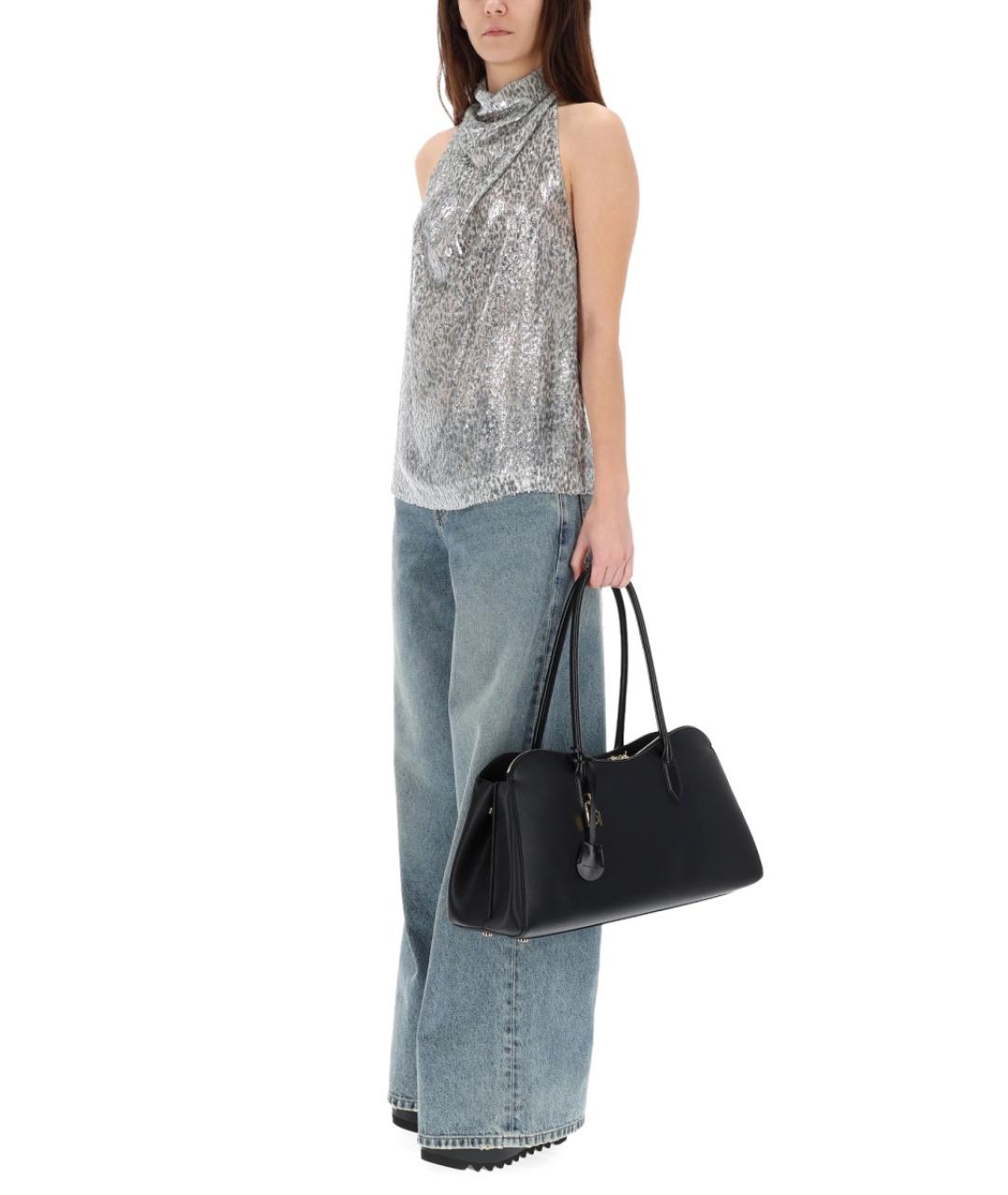 STELLA MCCARTNEY Серебряная полиэстеровая майка, фото 4