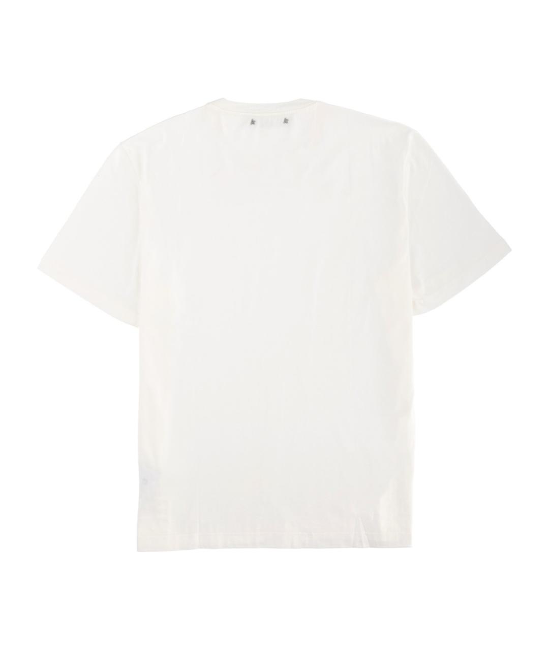 GOLDEN GOOSE DELUXE BRAND Белая хлопковая футболка, фото 2