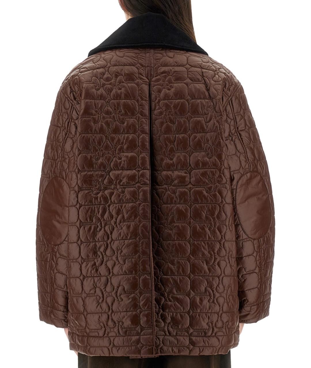 GANNI Коричневая полиамидовая куртка, фото 4