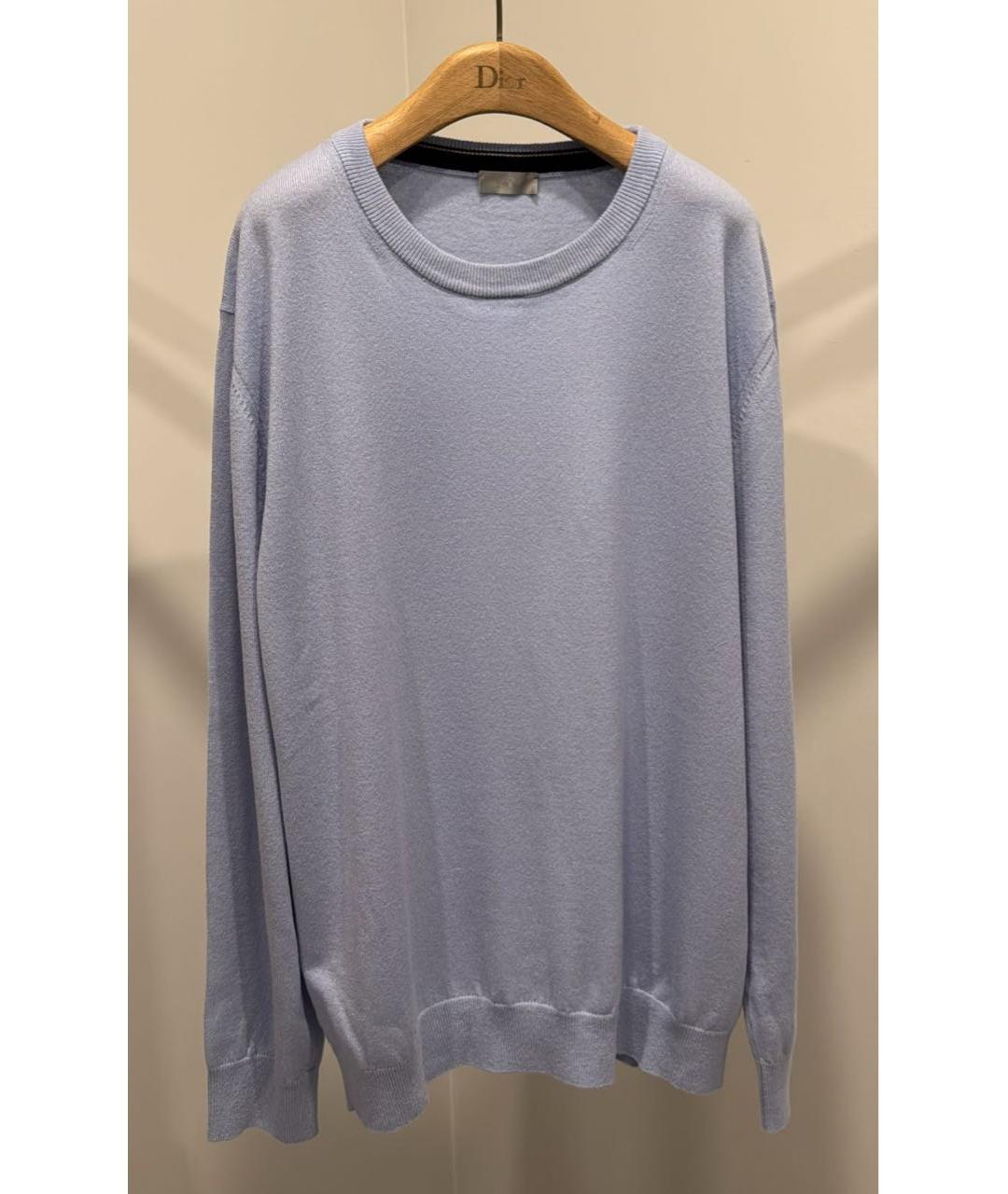 CHRISTIAN DIOR Голубой кашемировый джемпер / свитер, фото 4