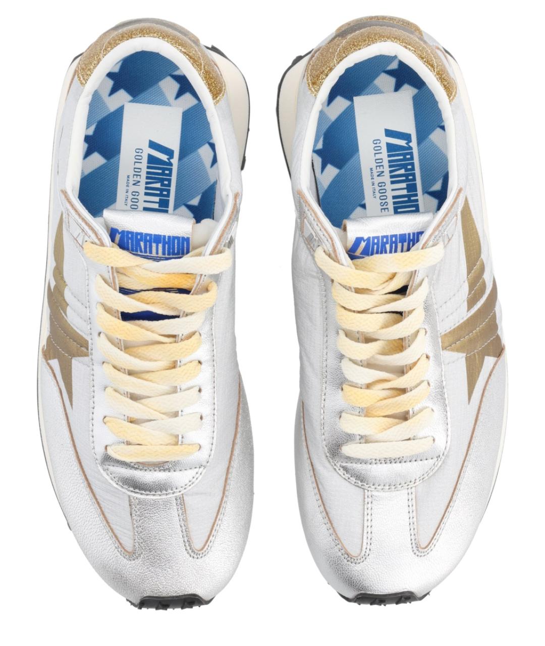 GOLDEN GOOSE DELUXE BRAND Серебряные кроссовки из искусственной кожи, фото 5