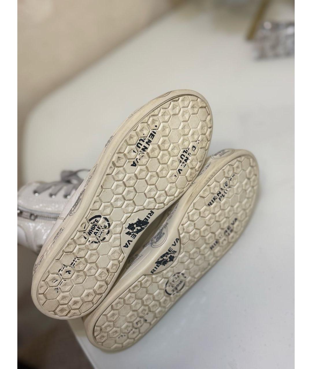 PREMIATA Белые кроссовки из лакированной кожи, фото 4