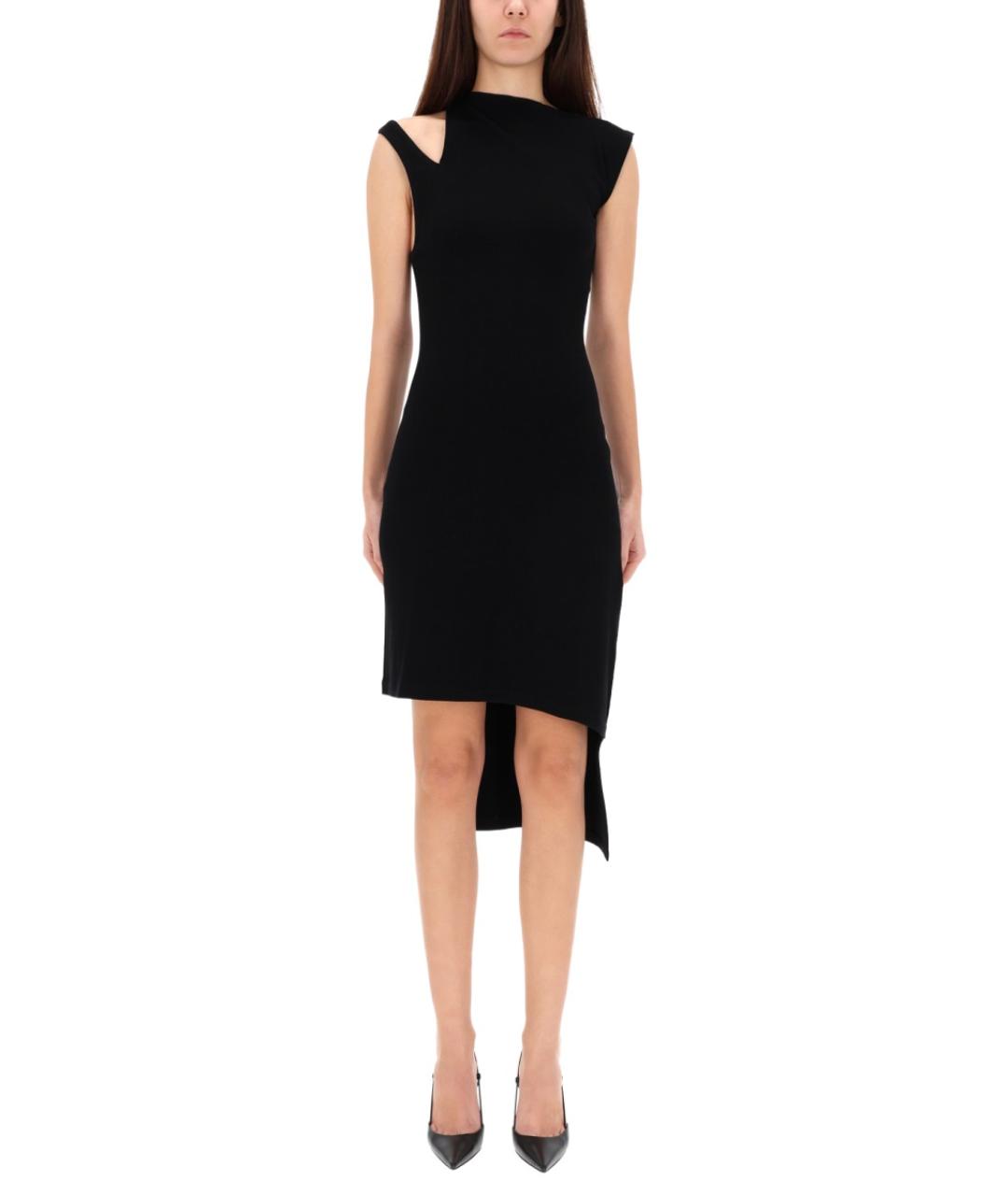 COURREGES Черное вискозное вечернее платье, фото 3