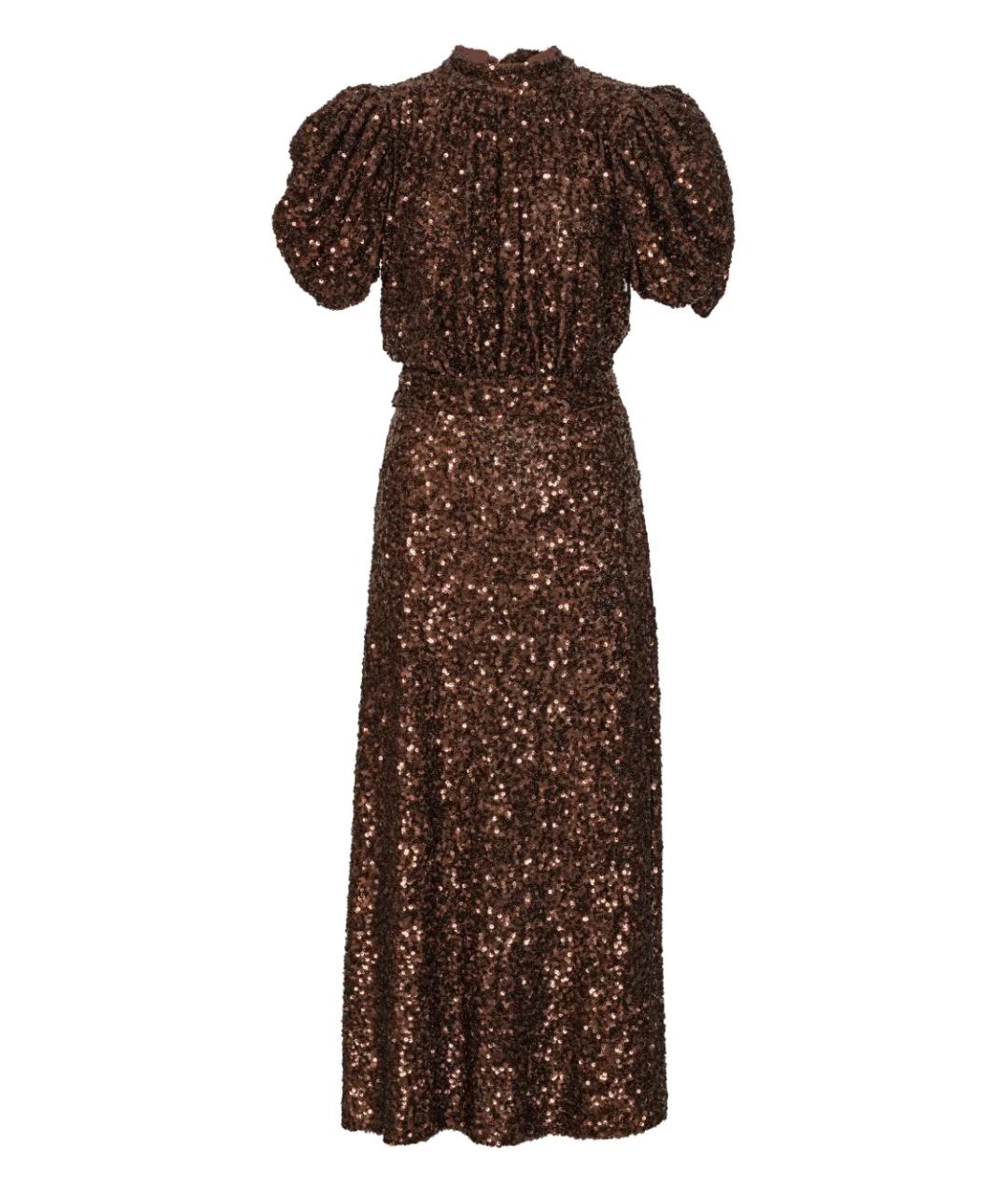 ROTATE Коричневое полиэстеровое вечернее платье, фото 1