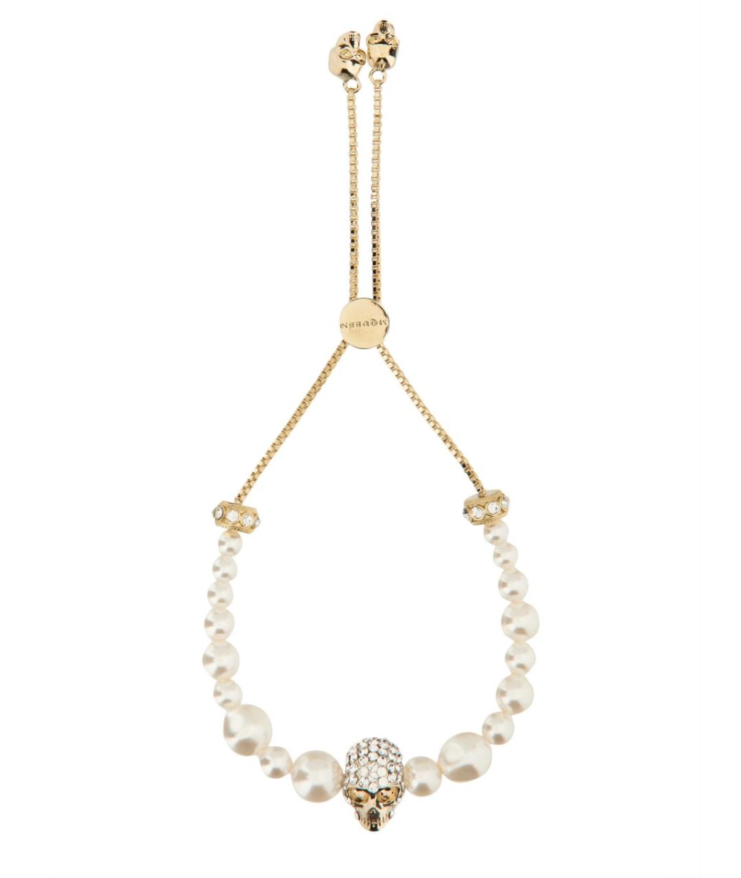 ALEXANDER MCQUEEN Золотой латунный браслет, фото 2