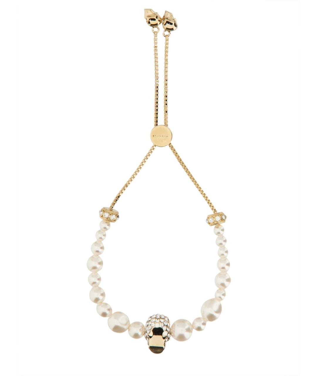 ALEXANDER MCQUEEN Золотой латунный браслет, фото 3