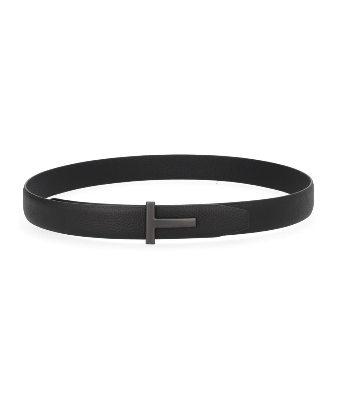 TOM FORD Черный кожаный ремень, фото 2