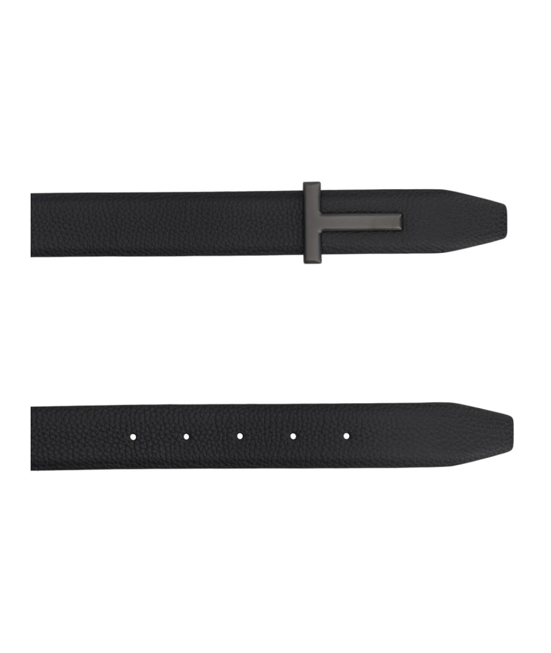 TOM FORD Черный кожаный ремень, фото 3