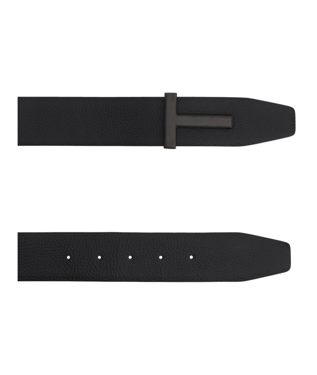 TOM FORD Черный кожаный ремень, фото 3