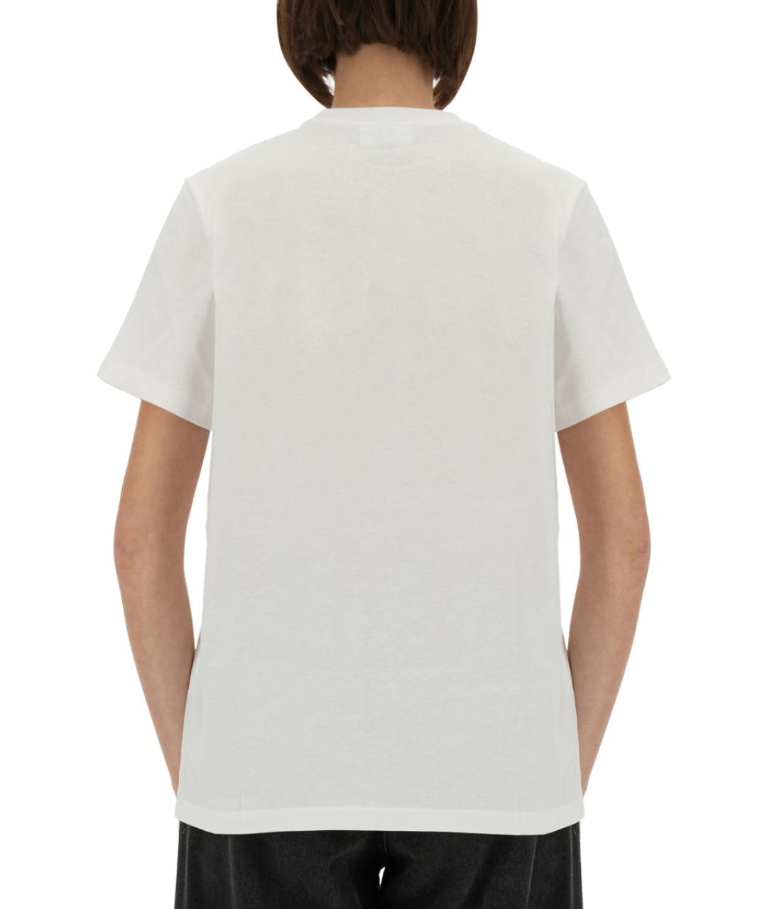 GANNI Белая хлопковая футболка, фото 4