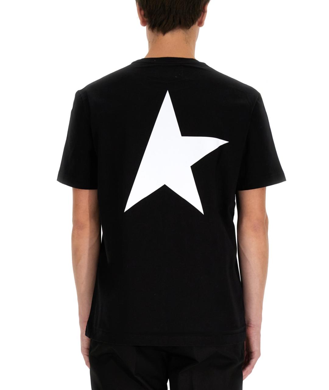 GOLDEN GOOSE DELUXE BRAND Черная хлопковая футболка, фото 4