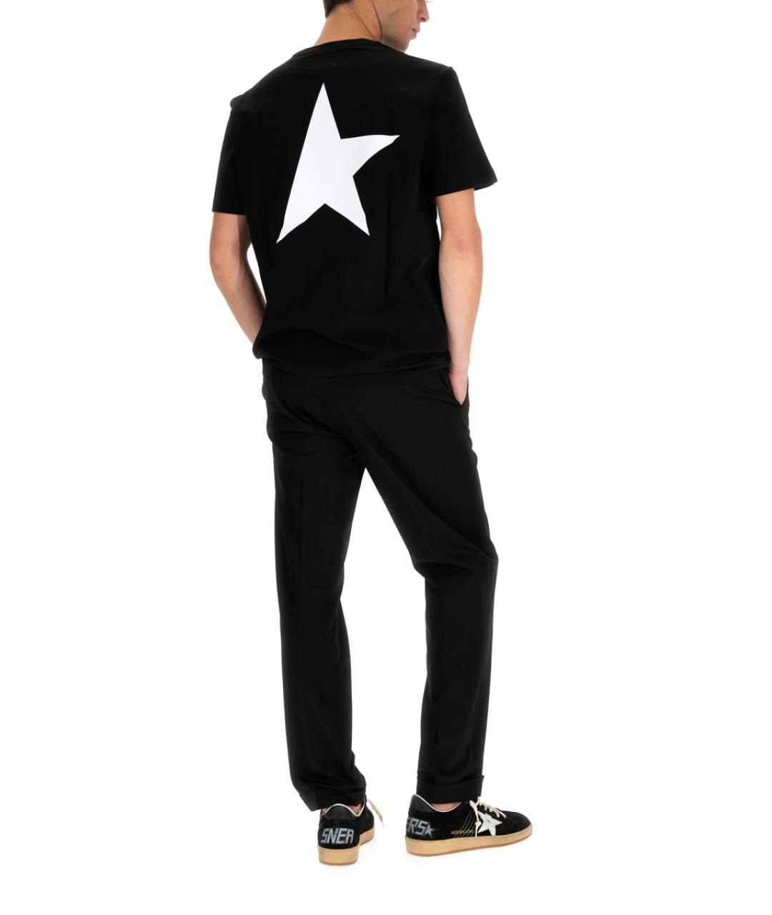 GOLDEN GOOSE DELUXE BRAND Черная хлопковая футболка, фото 3