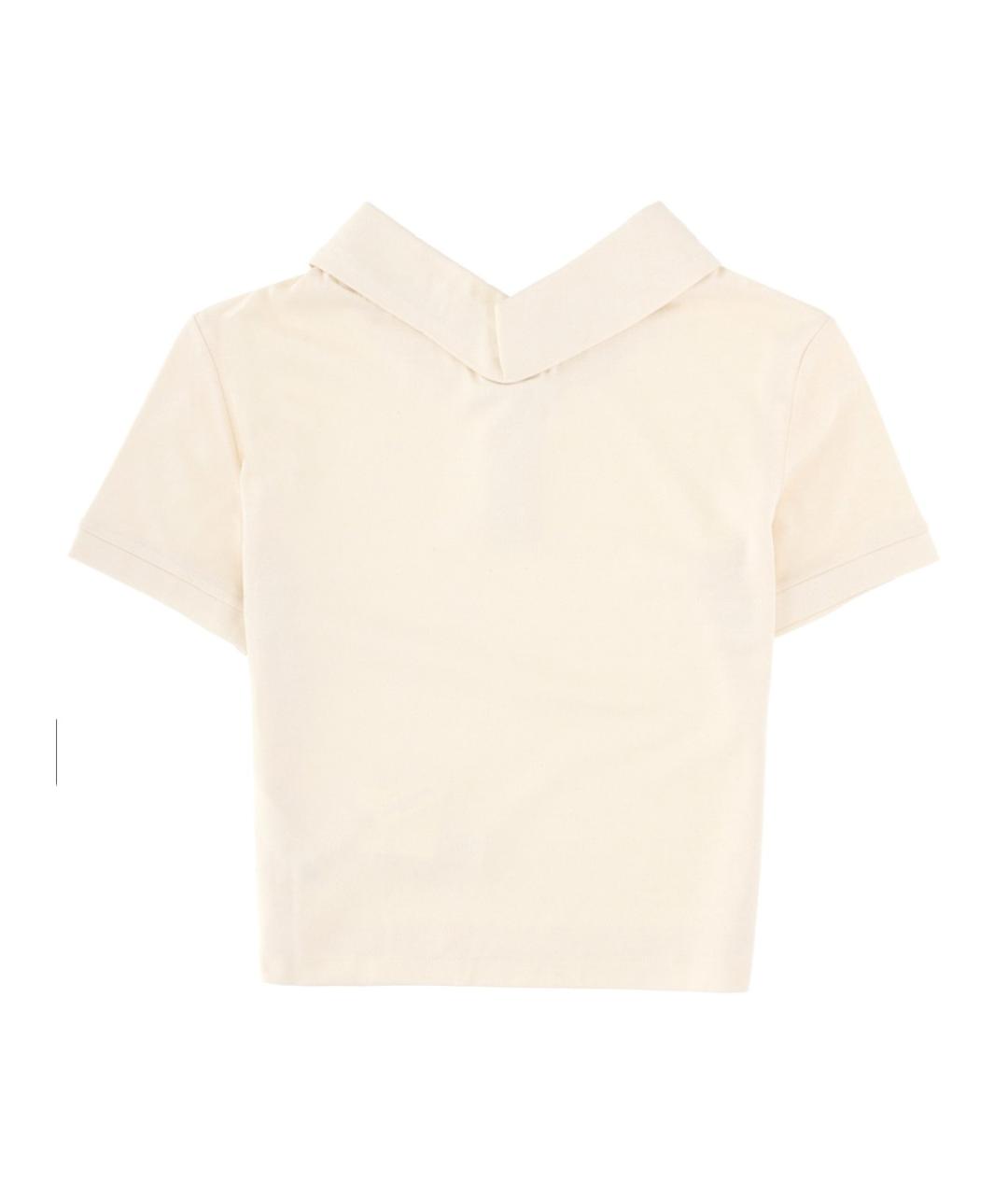 KHAITE Бежевая шелковая футболка, фото 2