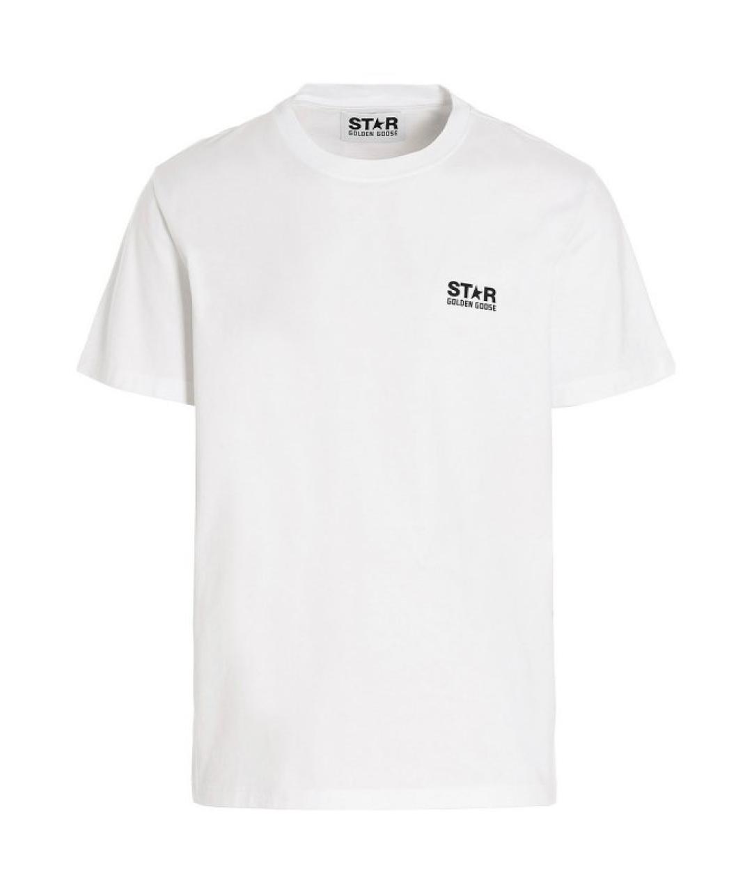 GOLDEN GOOSE DELUXE BRAND Белая хлопковая футболка, фото 1