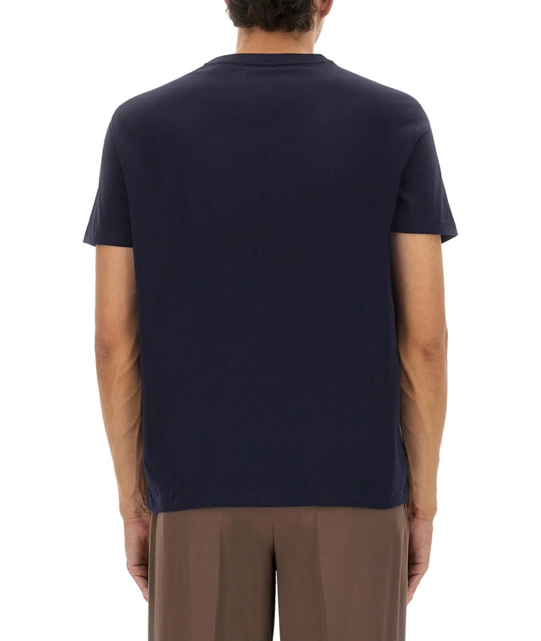 POLO RALPH LAUREN Синяя хлопковая футболка, фото 4