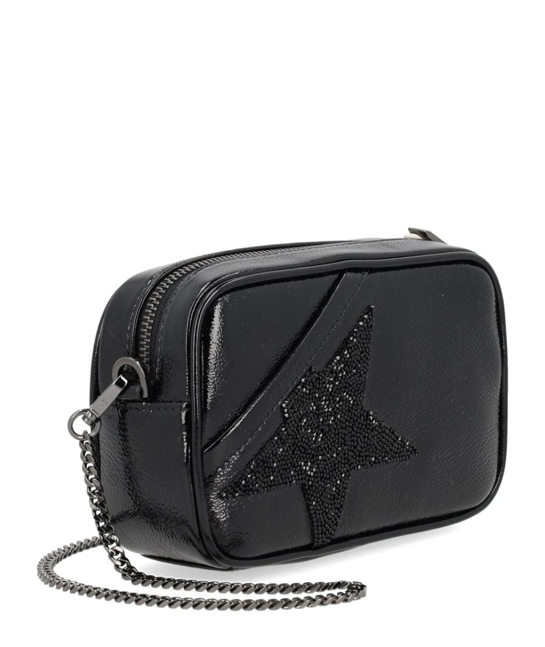 GOLDEN GOOSE DELUXE BRAND Черная кожаная сумка через плечо, фото 5