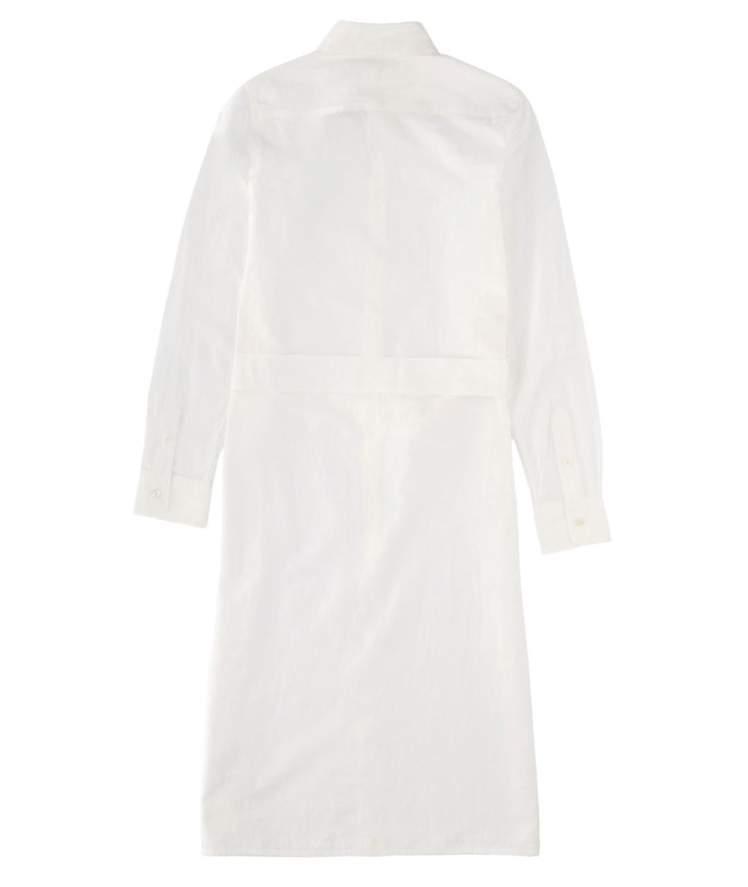 POLO RALPH LAUREN Белое хлопковое повседневное платье, фото 2