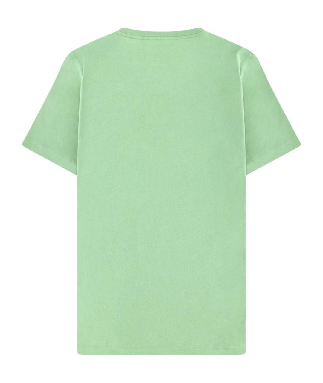 POLO RALPH LAUREN Зеленая хлопковая футболка, фото 2