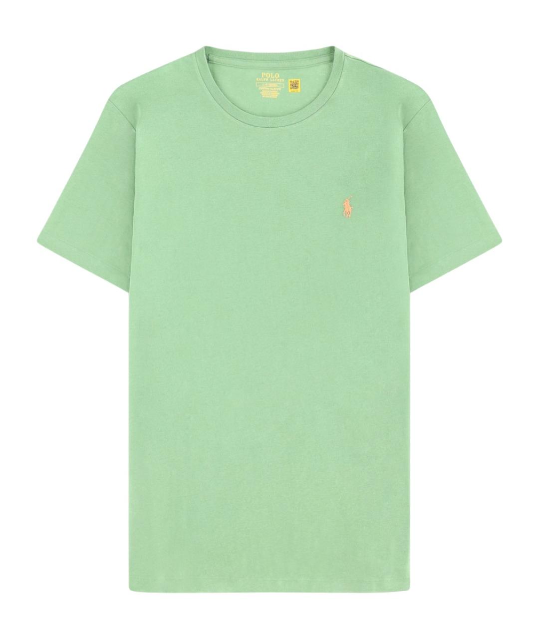 POLO RALPH LAUREN Зеленая хлопковая футболка, фото 1
