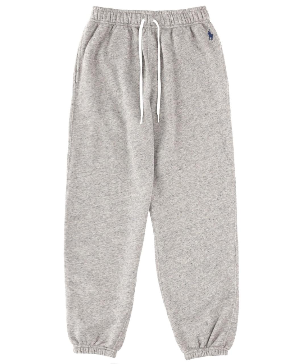 POLO RALPH LAUREN Серые хлопковые прямые брюки, фото 1