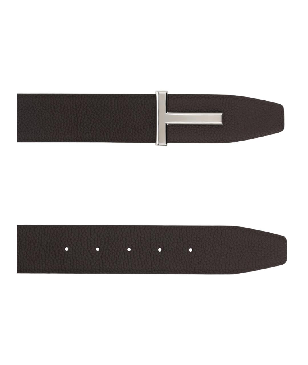 TOM FORD Коричневый кожаный ремень, фото 3