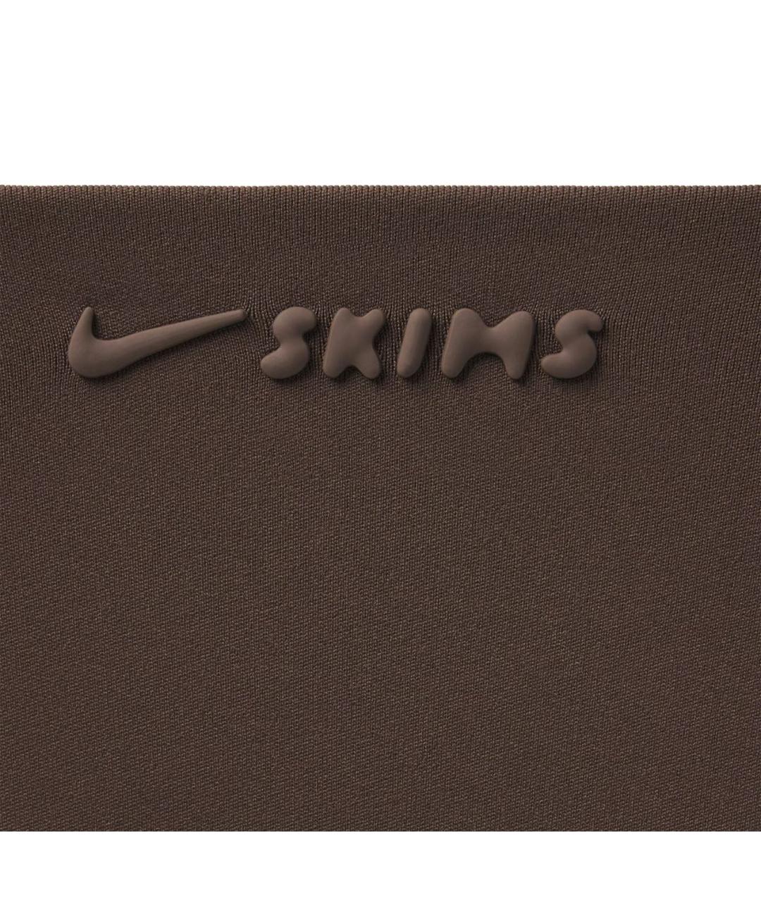 NIKE Коричневые полиамидовые леггинсы и велосипедки, фото 2