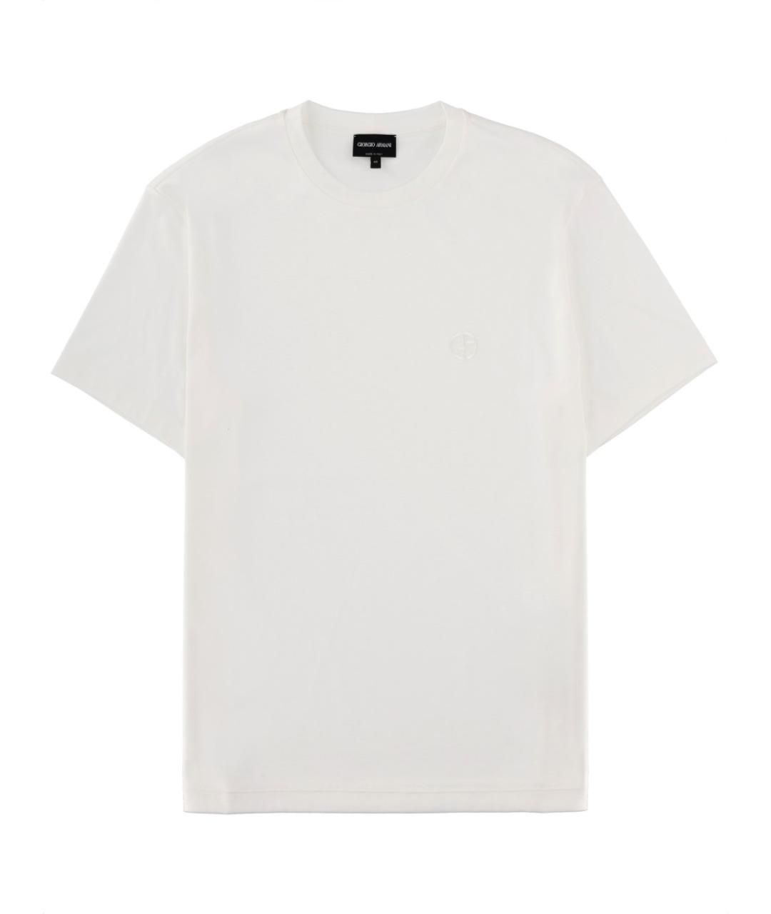 GIORGIO ARMANI Белая хлопковая футболка, фото 1