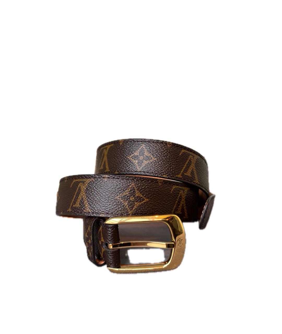 LOUIS VUITTON Коричневый ремень из искусственной кожи, фото 1