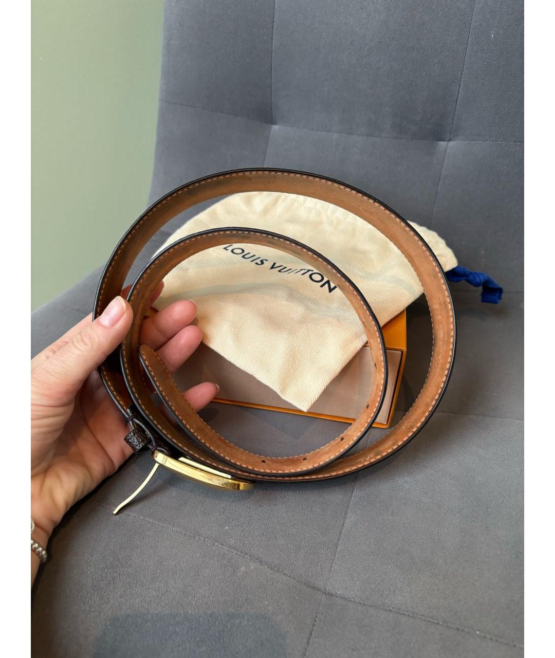 LOUIS VUITTON Коричневый ремень из искусственной кожи, фото 5