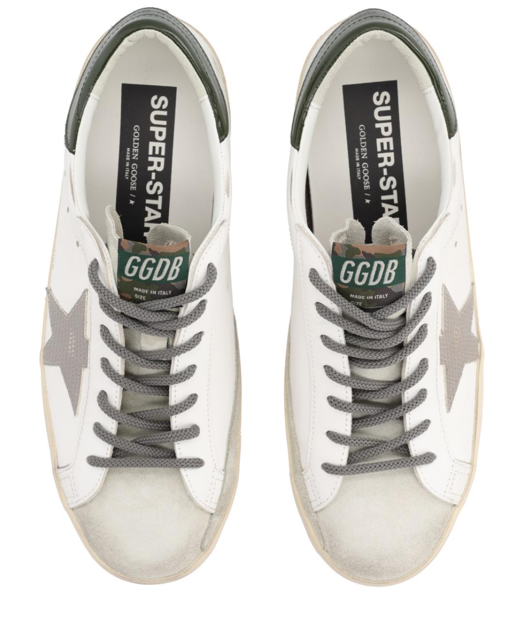 GOLDEN GOOSE DELUXE BRAND Белые кожаные низкие кроссовки / кеды, фото 5