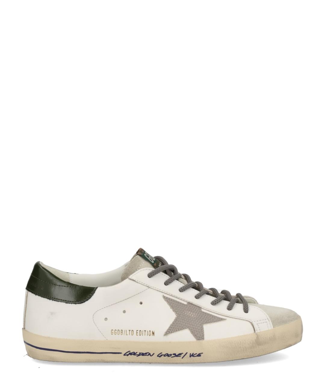 GOLDEN GOOSE DELUXE BRAND Белые кожаные низкие кроссовки / кеды, фото 1