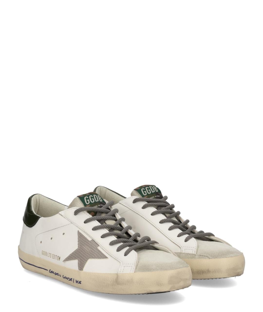 GOLDEN GOOSE DELUXE BRAND Белые кожаные низкие кроссовки / кеды, фото 7