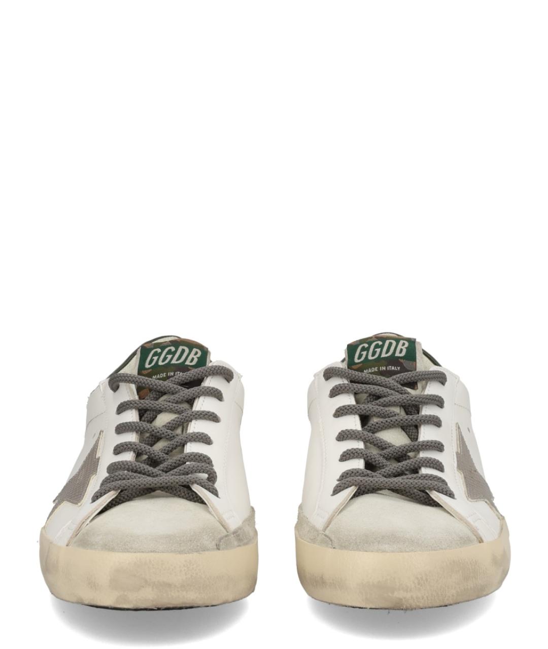 GOLDEN GOOSE DELUXE BRAND Белые кожаные низкие кроссовки / кеды, фото 3