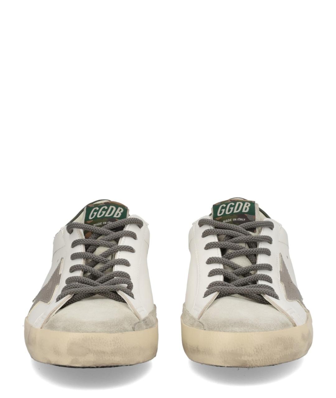 GOLDEN GOOSE DELUXE BRAND Белые кожаные низкие кроссовки / кеды, фото 2