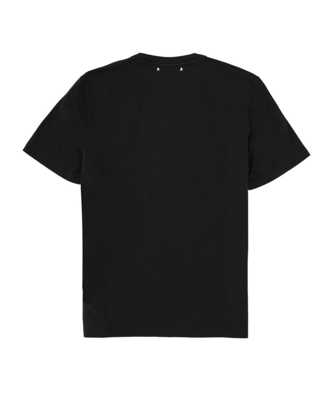 GOLDEN GOOSE DELUXE BRAND Черная хлопковая футболка, фото 2