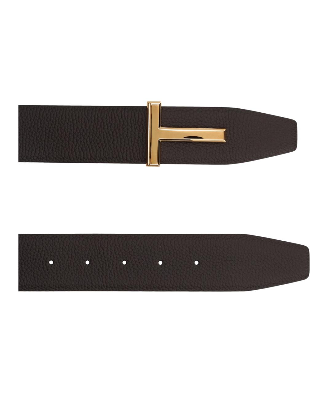 TOM FORD Коричневый кожаный ремень, фото 3