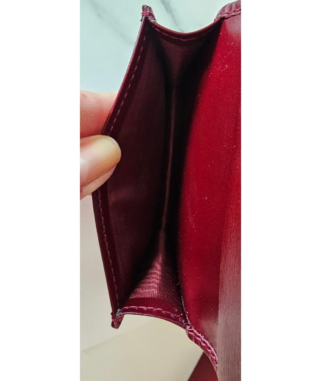 GUCCI Бордовый кожаный кошелек, фото 8