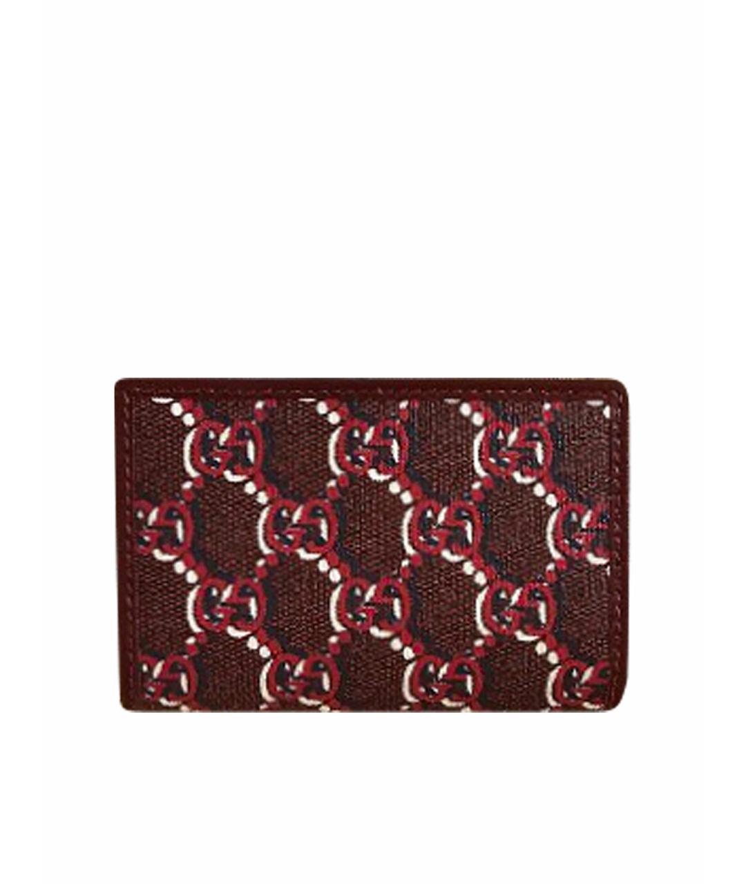 GUCCI Бордовый кожаный кошелек, фото 1