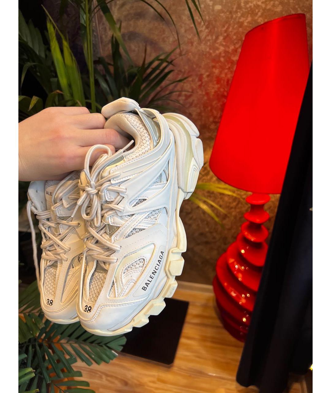 BALENCIAGA Белые кроссовки из искусственной кожи, фото 3