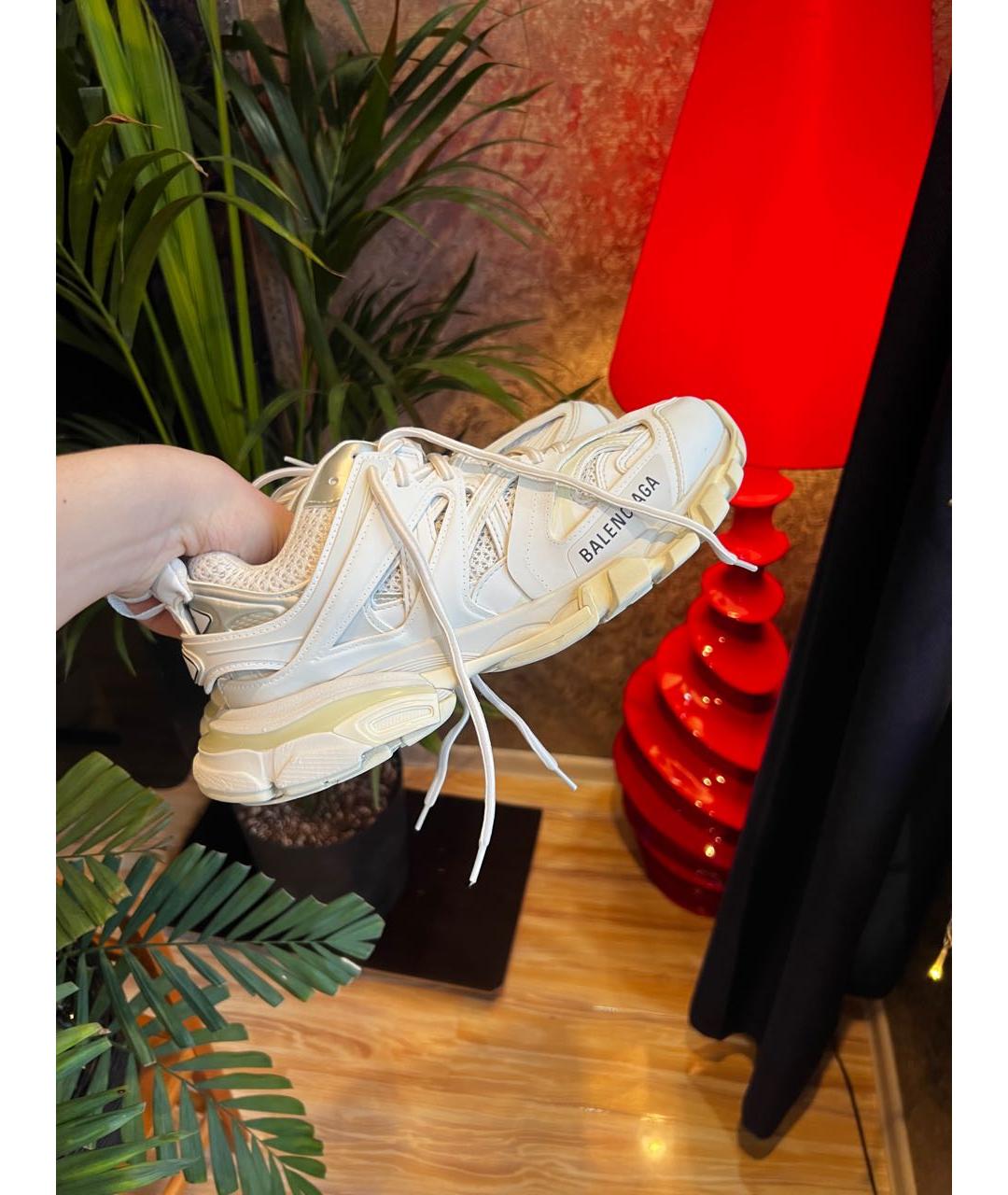 BALENCIAGA Белые кроссовки из искусственной кожи, фото 7