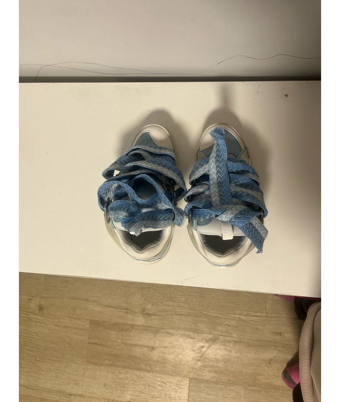 LANVIN Белые кожаные кеды, фото 7