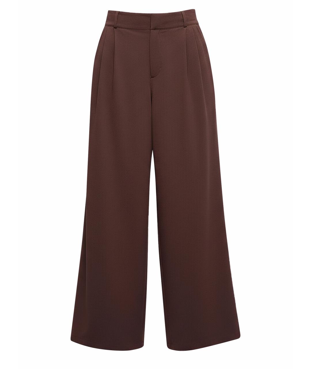 ALO YOGA Коричневые прямые брюки, фото 1